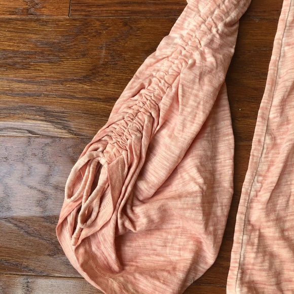 STYLE & CO pink top w/ruched sleeves & bows - Picture 4 of 7